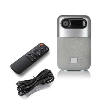 โฮมเธียเตอร์มินิ DLP Pico Projector 90 Lumens แบบพกพา Android 9.0
