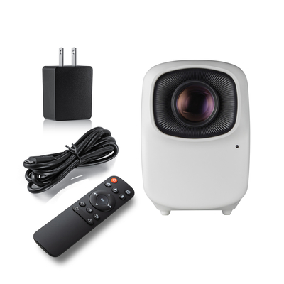 200 Lumens ธุรกิจแบบพกพากลางแจ้งโปรเจคเตอร์ LCD แบตเตอรี่ขับเคลื่อน FHD 1.2m