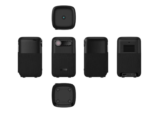 WIFI 2T2R Black Mini Projector 10000MAH แบตเตอรี่สำหรับกิจกรรมกลางแจ้ง Use