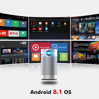 Outdoor Smart Android Projector โรงละครไร้สาย 1080P LED DLP Mini Projector