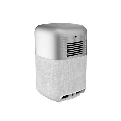 90 ANSI Lumen โปรเจ็กเตอร์ HDMI DLP สร้างในลำโพงดีลักซ์ขับเคลื่อนด้วยแบตเตอรี่สีเทา