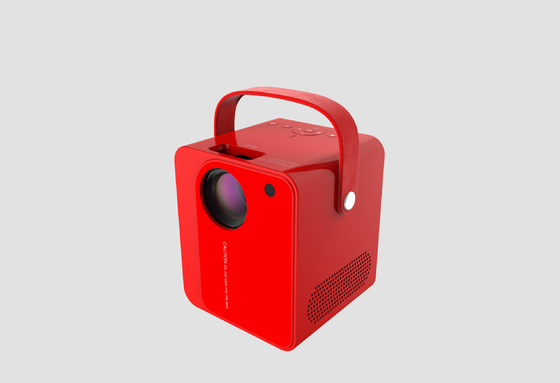 120 Lumens Portable Pc Projector HDMI LCD Pico Mini Led Projector สีแดง