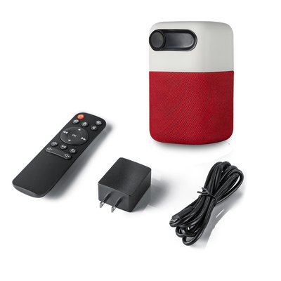 Android 9.0 Mini Pico Projector 100 ANSI Lumens ส้ม ชมพู เทา แดง น้ำเงิน