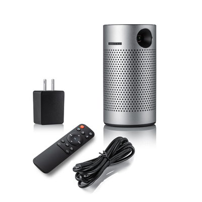 โปรเจ็กเตอร์ที่ใช้แบตเตอรี่ขนาดเล็ก HD สำหรับ Android DLP Portable 4K รองรับ 3m