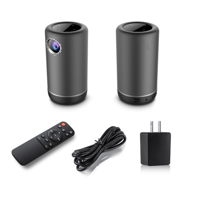 โปรเจคเตอร์พกพา Pico DLP ที่ใช้พลังงานจากแบตเตอรี่พร้อม WiFi Bluetooth 150 ANSI Lumen